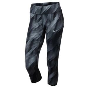 Nike Power Epic Run Crop Leggings Womens sz XL Print Running Exercise 831645-010